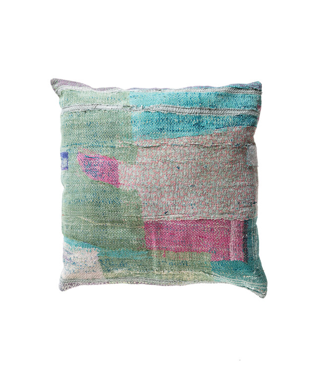 Kantha sari cushion #15
