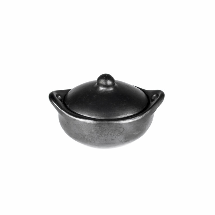 Black Pottery Oval frying pan
