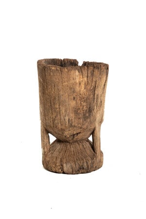 Old wooden mortar Peul #36