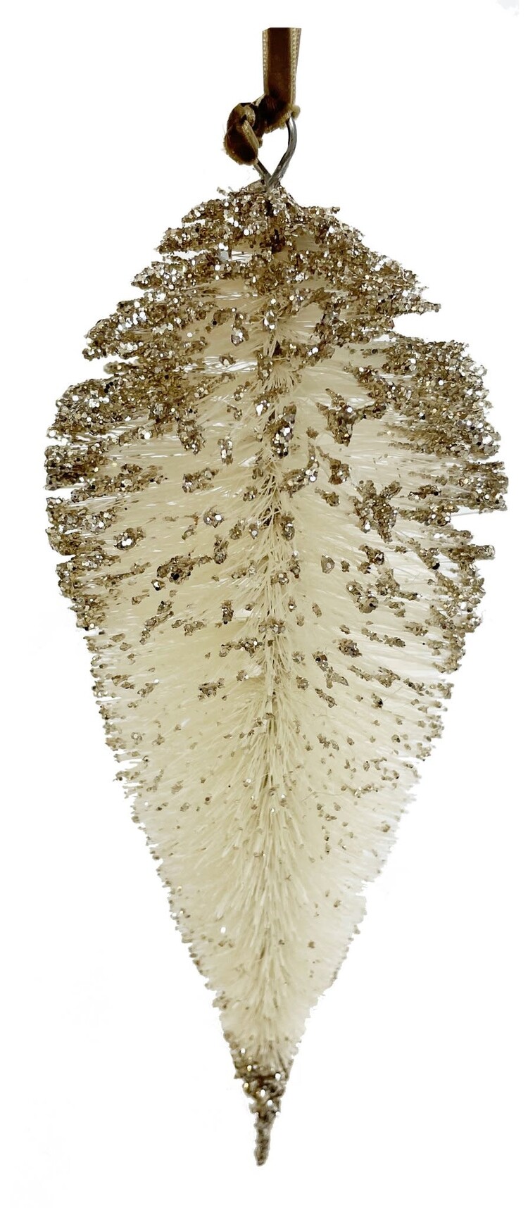 Sisal glitter druppel - gebleekt champagnekleur