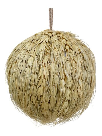 Kerstbal uit graan -  naturel