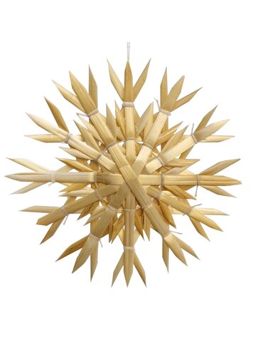 Kerst ster in stro -  naturel