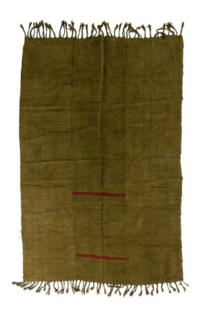 Vintage hemp rug, khaki