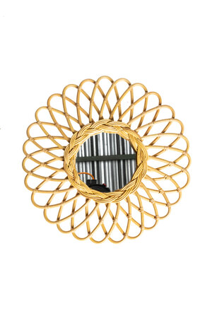 Rattan mirror - atom