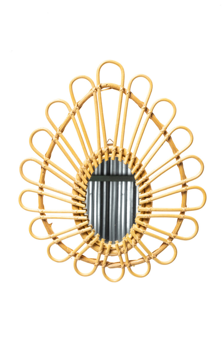 Rotan spiegeltje - oval
