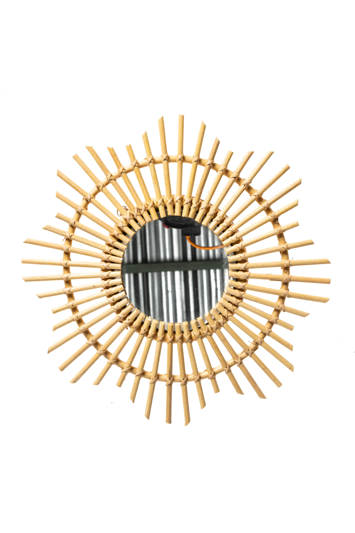 Gerimport Rotan spiegel natuurlijk - sun - 35x4 cm - boho spiegel | Leen Bakker