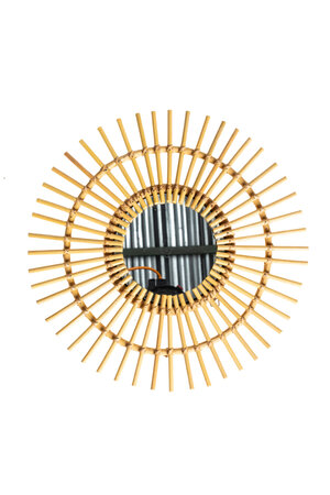 Rattan mirror - sun