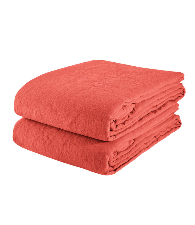 Tablecloth linen - terracotta