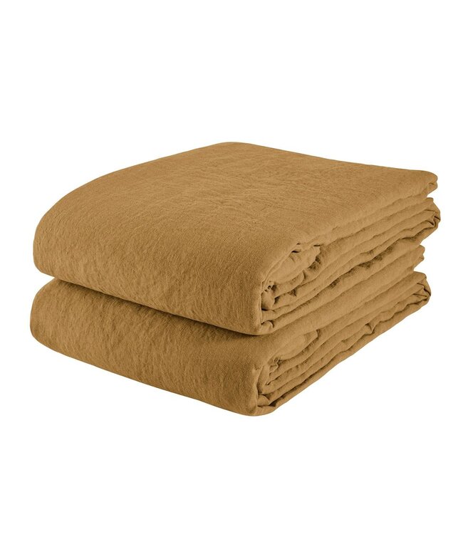 Tablecloth linen - tobacco