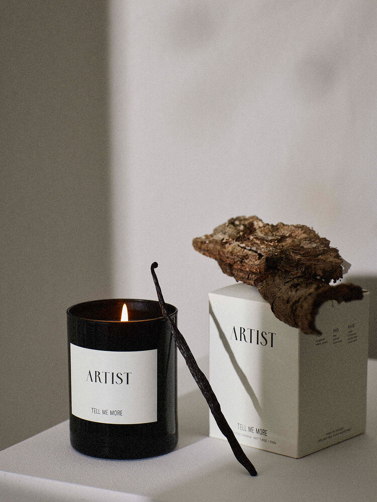 Tell Me More Scented candle - artist