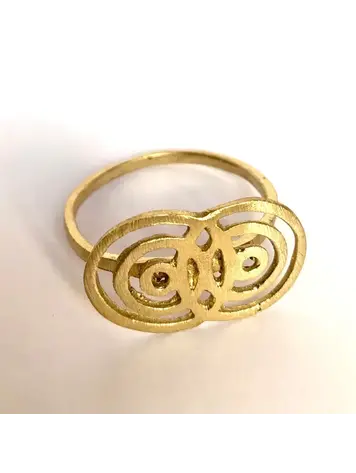 Napkin ring golden - set of 4