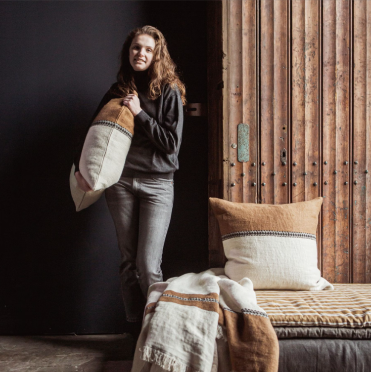 Libeco Etienne deco kussen - stripe