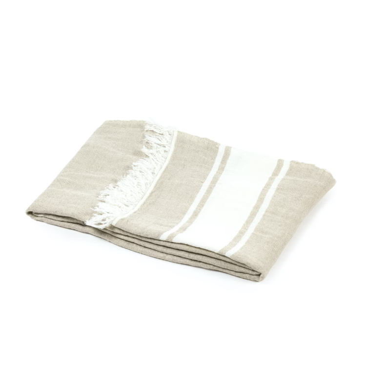 Libeco The Belgian Towel - flax stripe