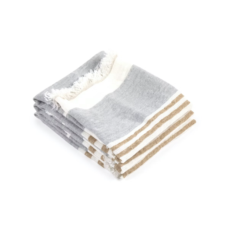 Libeco The Belgian Towel - ash stripe