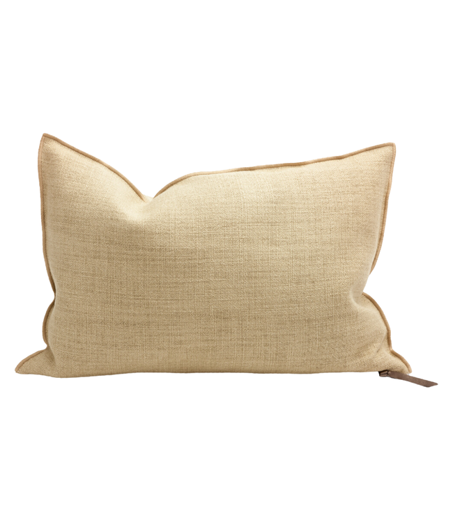 Maison de Vacances Cushion vice versa, vintage linen canvas - miel