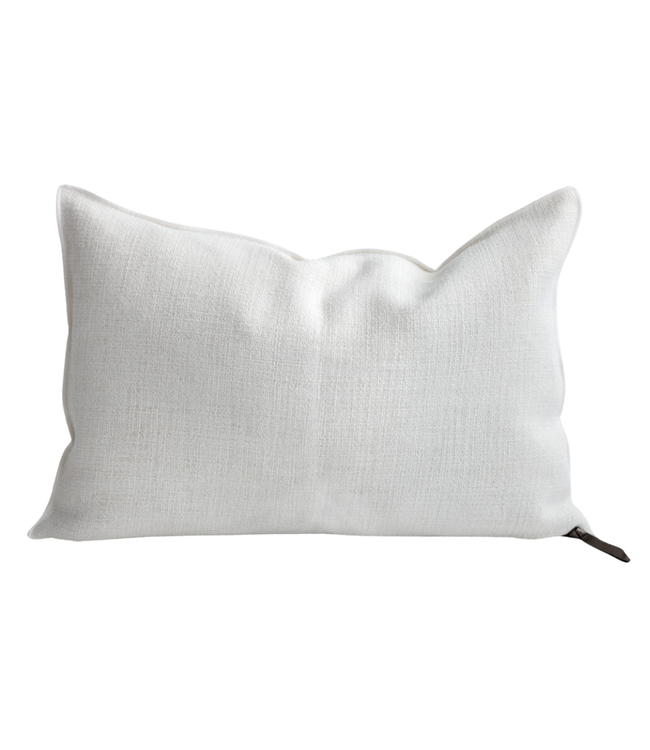 Cushion vice versa, vintage linen canvas - blanc