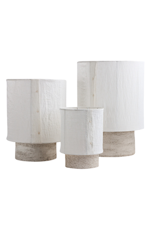 Maison de Vacances Lamp Kalé Osh sandstone argile blanche / washed linen ecru - S