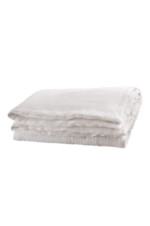 Maison de Vacances Comforter cocoon vice versa, washed linen crepon - blanc