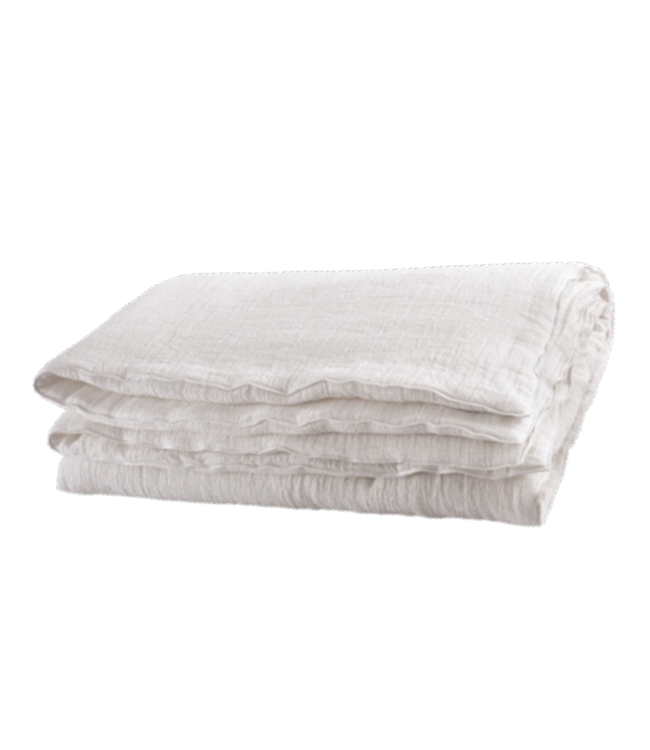 Comforter cocoon vice versa, washed linen crepon - blanc