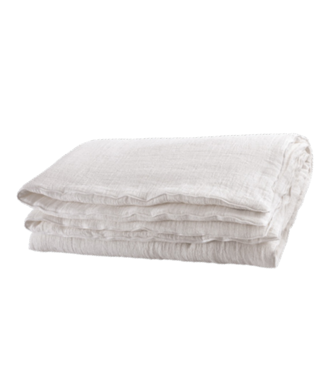 Maison de Vacances Comforter cocoon vice versa, washed linen crepon - blanc