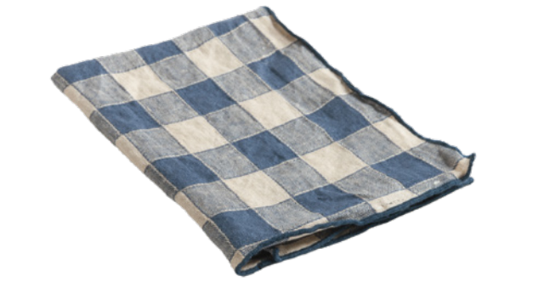 Maison de Vacances Napkin bourdon, canvas vintage vichy - bleu de delft/bourdon bleu de delft