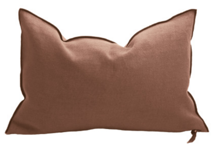 Maison de Vacances Kussen vice versa black line, lin stone washed - blush