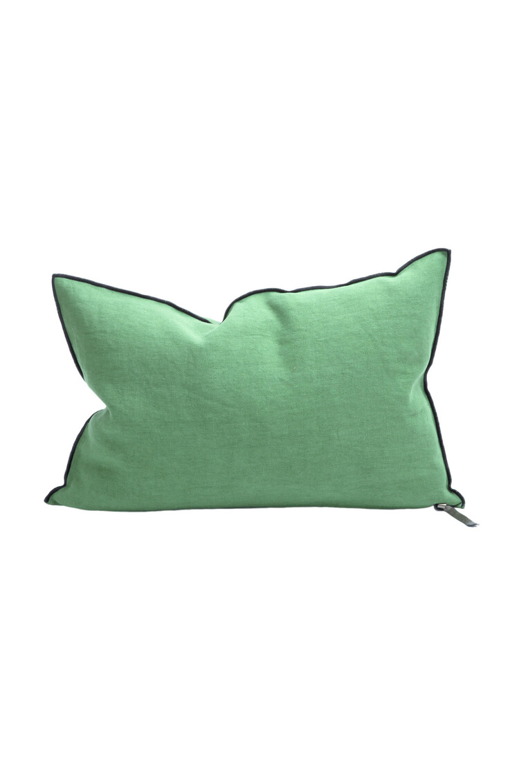 Maison de Vacances Kussen vice versa black line, lin stone washed - cactus