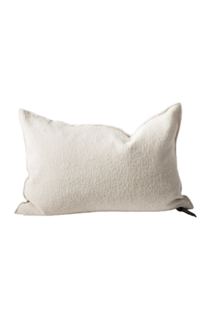 Maison de Vacances Cushion vice versa, canvas bouclette - blanc