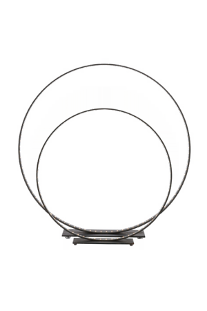 Maison de Vacances Lamp Circle - Oxidized steel wabi sabi & led - Off Black