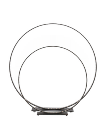 Maison de Vacances Lamp Cercle - Acier oxydé wabi sabi & led - Off Black
