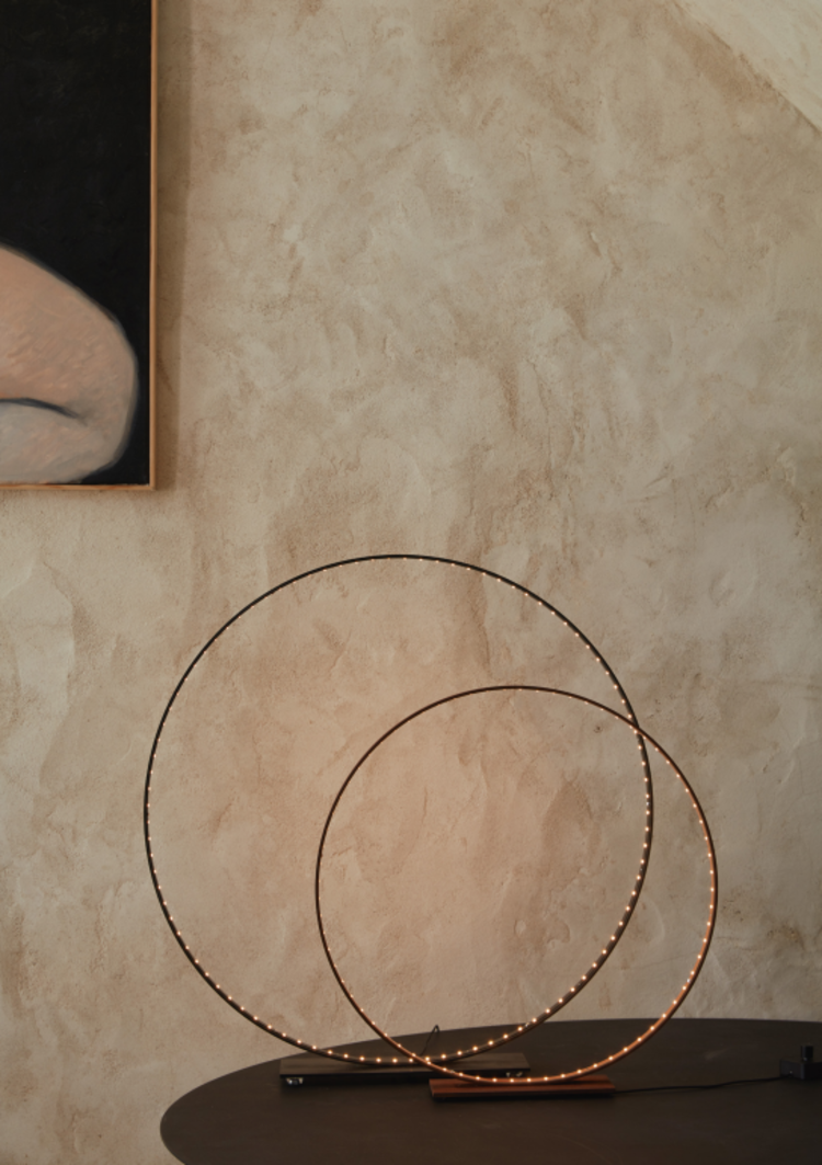 Maison de Vacances Lamp Circle - Oxidized steel wabi sabi & led - Rusty