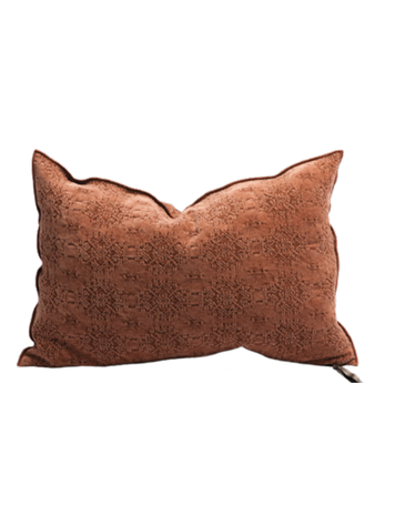 Maison de Vacances Kussen vice versa, jacquard stone washed kilim - argile