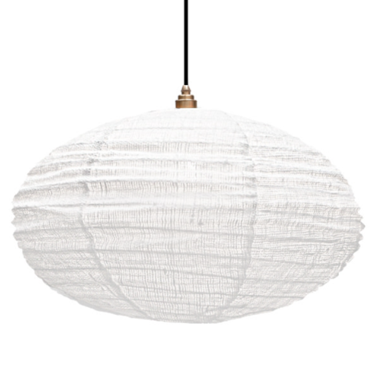 Pendant bizz kapok tree - oval - white