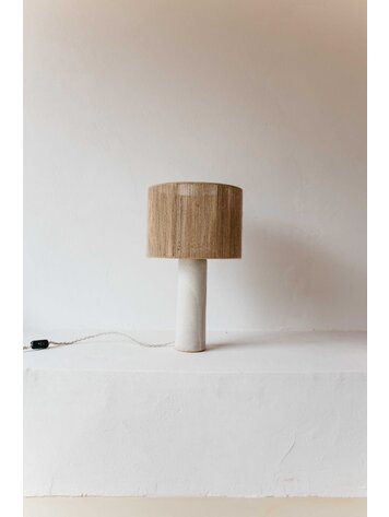 Grès Editions Terre table lamp - blanc - fine jute