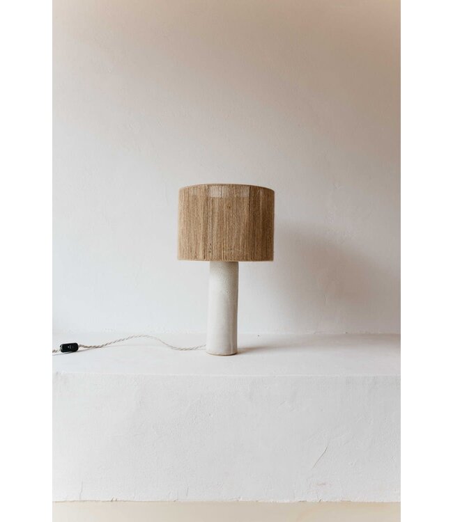 Terre table lamp - blanc - fine jute