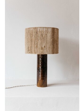 Grès Editions Terre table lamp - tabac - fine jute