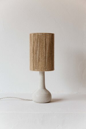 Lune table lamp - white - fine jute