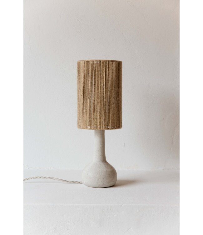 Lune table lamp - white - fine jute