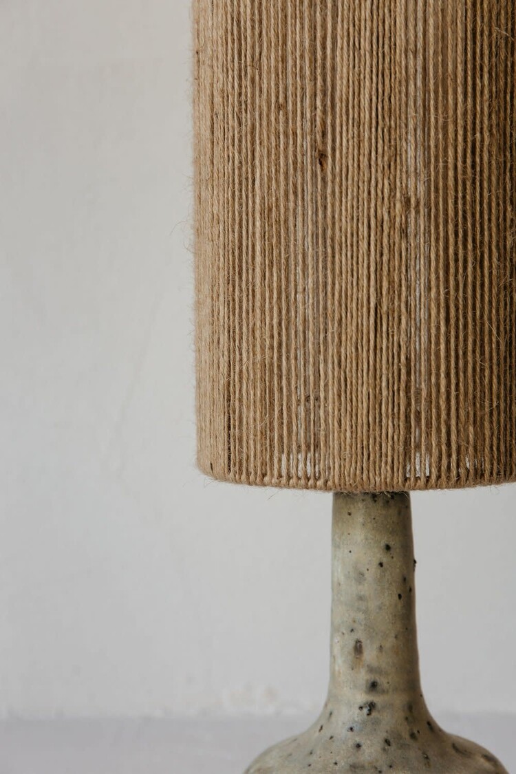Grès Editions Tafellamp Lune - gris vert - fijne jute