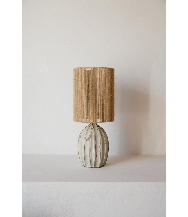 Orbe table lamp - fine jute