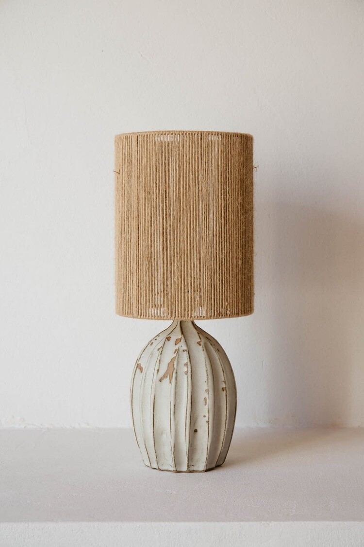 Grès Editions Orbe table lamp - fine jute