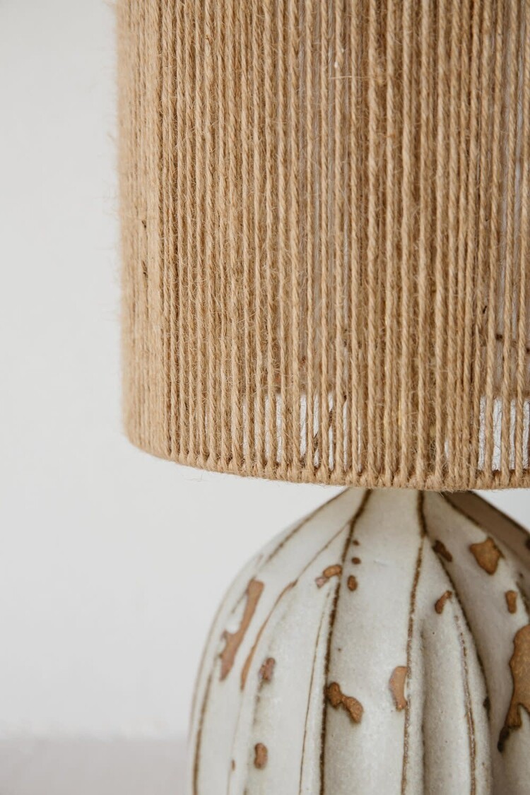 Grès Editions Orbe table lamp - fine jute