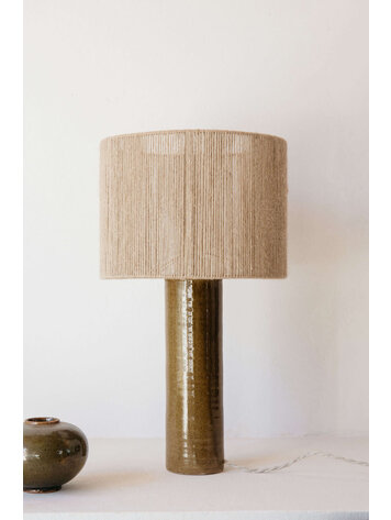 Grès Editions Terre table lamp - algue - fine jute