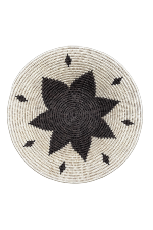 Sisal basket Zienzele black/white Ø34cm #693