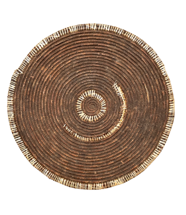 Vintage raffia injera basket Amara/Oromo #11