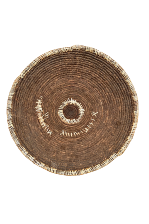 Vintage raffia injera basket Amara/Oromo #13