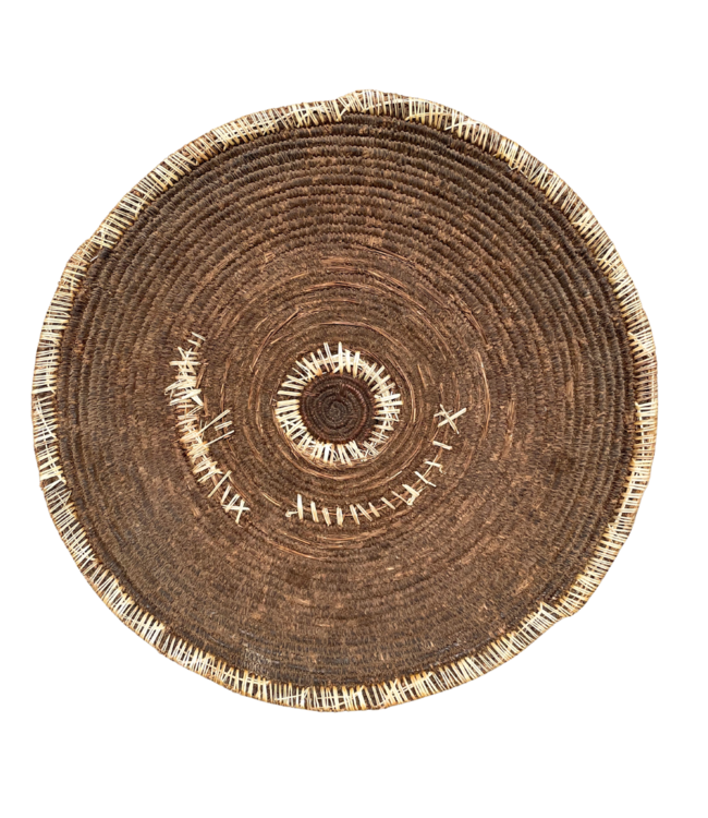 Vintage raffia injera basket Amara/Oromo #13