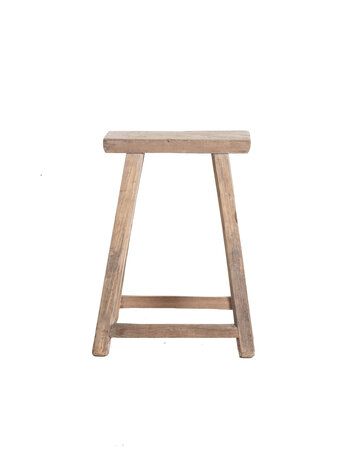 Elm wood antique stool rectangular