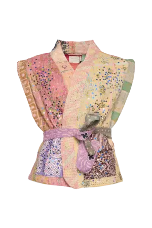 Sissel Edelbo Emery sequins kantha vest - No. 144 - one size
