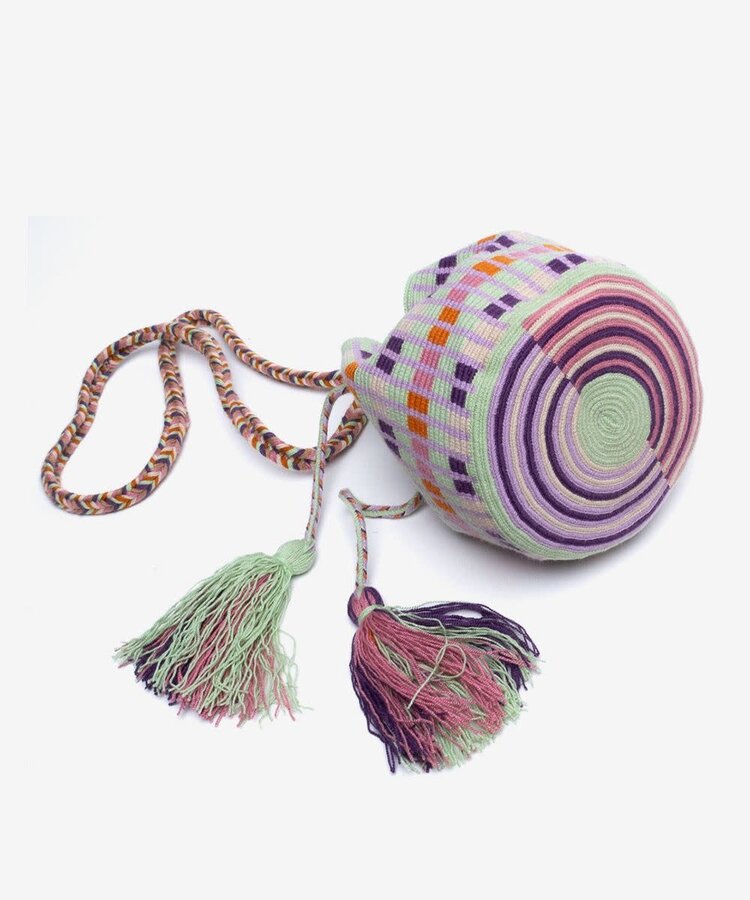 Guanabana handmade Crossbody M - Carites - mauve & mint